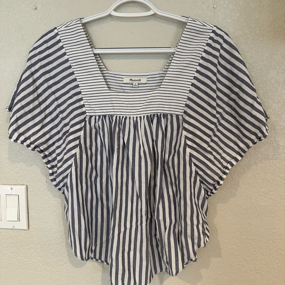 Striped Black and White Women's Top